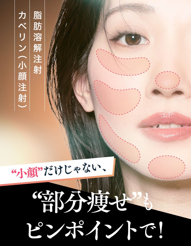 小顔だけじゃない、部分痩せもピンポイントで!
